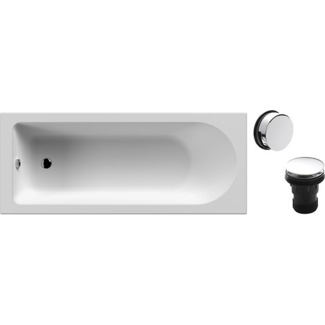 Round Single Ended 1700x700 Bath Set – Leg Set & Chrome Waste