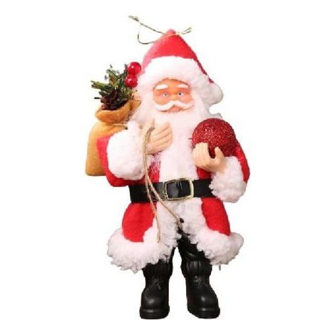 Figurines du Père Noël, décorations de Noël du Père Noël debout, poupée d'ornement de décoration de Noël,rouge (1/3)