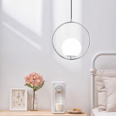 Lámpara colgante bola cristal cromado E27 (1/5)