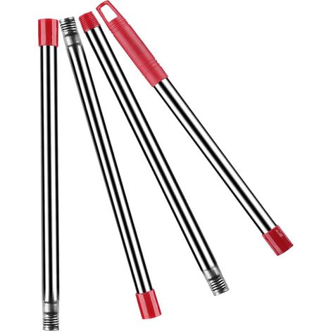 Acier Plastique à Installer Inoxydable Facile en et Balai de Remplacement Rotatif 4 Sections de pour Serpillière et Outils de Nettoyage (1/5)