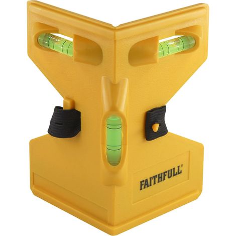 Faithfull FAIPOST Fence Post Level Pipe Level 3 Vials (1/4)