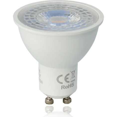 Lampadina Spot LED, GU10, 6W, 220Vac, Luce Calda (1/2)
