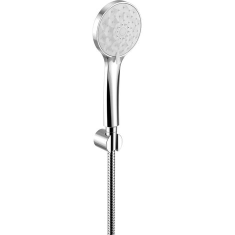 Sapho - Set composto da soffione doccia, supporto e tubo flessibile, 4 getti, cromato. 1204-61 (1/2)