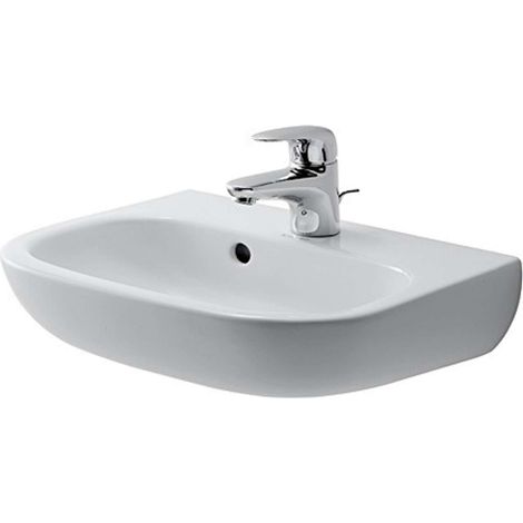 Duravit D-Code - Lave-mains 450x340 mm, avec un trou pour robinet, blanc alpin 07054500002