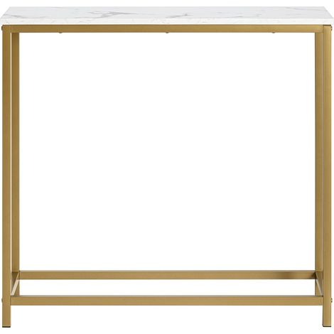 SoBuy Tavolo consolle Ingresso Moderno Aspetto Marmo Stile Vintage L80P3075cm Modello in marmo FSB29-G (1/9)