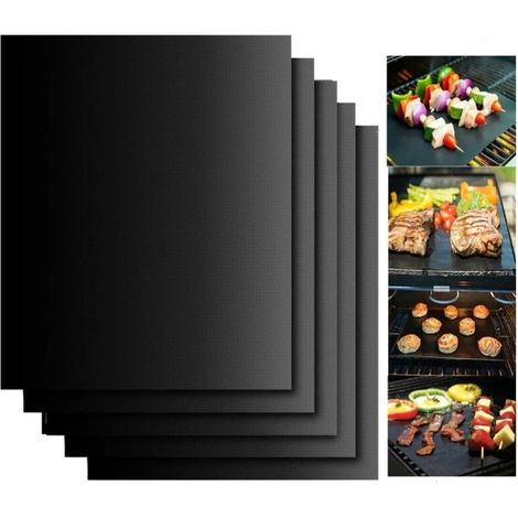 [NEVER USED] 5Pcs BBQ BBQ Mat BBQ Outdoor Cooking Mat Non-Stick Reusable Baking Board 40 30cm for Party PTFE BBQ Mat Tool Accessories