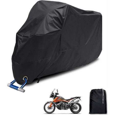 Motorrad Abdeckplane 245cm Wasserdicht UV-Schutz 210T Oxford Stoff Schwarz (1/5)