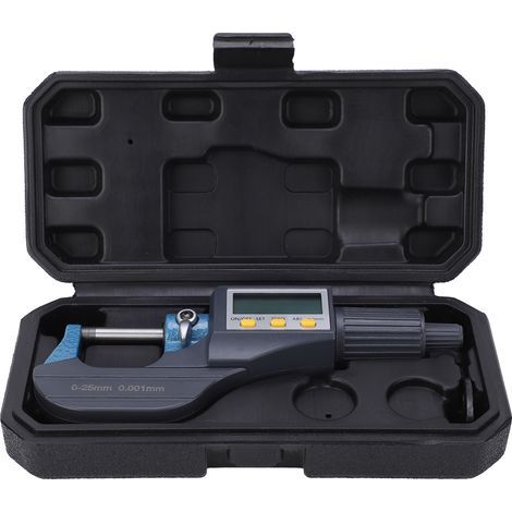 Digitales Mikrometer mit LCD-Bildschirm und Feineinstellraste zur Wanddickenverstellung (1/5)