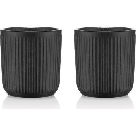 BODUM - DOURO NOIR SET 2 TASSES PORCELAINE DOUBLE PAROI 0.1L (1/2)