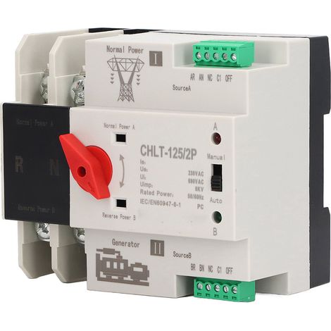 Automatischer Doppelstrom-Umschalter, flammhemmend, für Einkaufszentren, AC 230 V, 80 A (1/5)