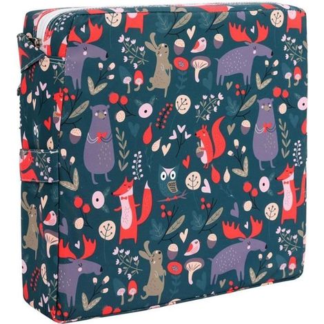 Réhausseur Coussin de Siège - Coussin Chaise Haute Enfant  Portable Lavable Réglable Siège D'appoint avec Boucle de Sécurité [1379] (1/3)
