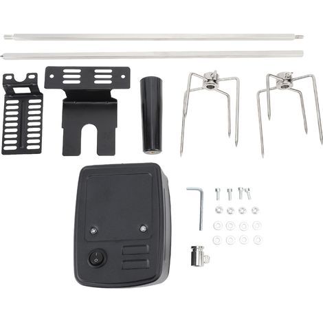 Kit de rôtissoire, moteur rotatif Stable, barbecue, capacité de charge de 15kg, pour jardin et extérieur (1/5)