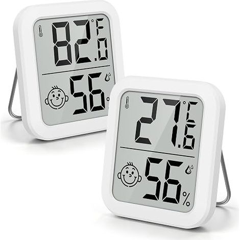 Thermo Hygromètre Numérique Lot de 2, Mini Hygromètre Numérique (1/5)
