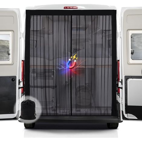 Magnetic Mosquito Net for Rear Tailgate, 200 x 170 cm Insect Killer for Opel Movano (High Roof) Fiat Ducato (High Roof), Camping, Ventilation, Quick Assembly, Easy Access (1/5)
