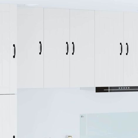 Wall Glass Cabinet LUCCA High Gloss White 60 x 31 x 80 cm vidaXL
