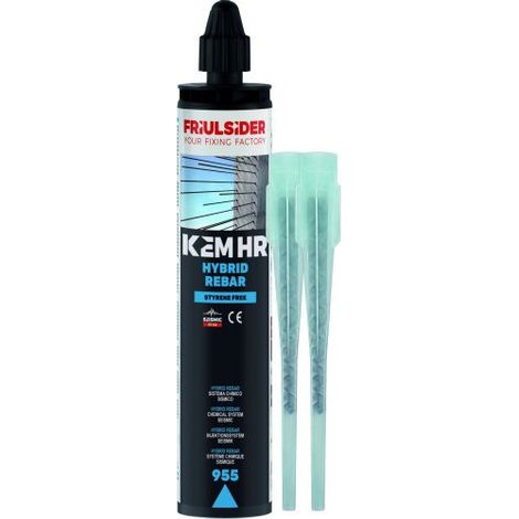 Friulsider ANCORANTE CHIMICO KEM HR - HYBRID REBAR ml. 300 con 2 beccucci 12 PZ