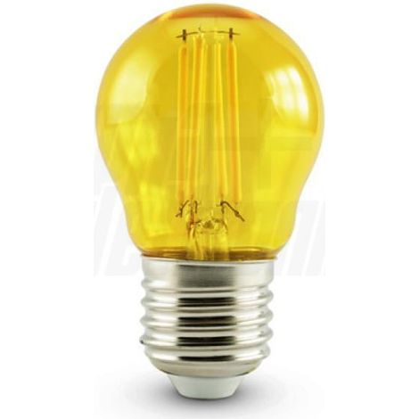 Lampada a filamento led mini bulbo 230vac e27 4,5w gialla alpha elettronica lf350y (1/3)