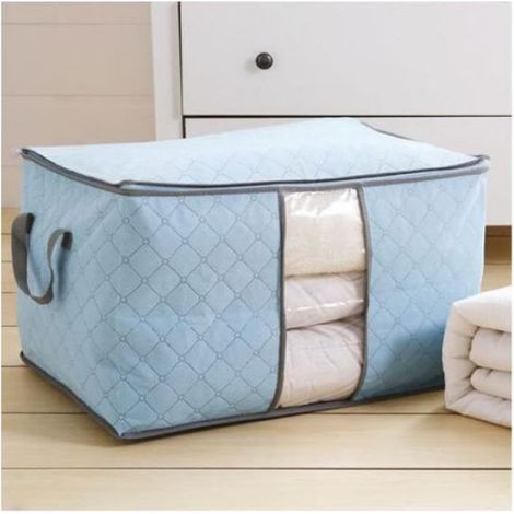 Sac De Rangement - Non-Tissé - 60 x 42 x 36 cm - Pour Couvertures Et Vêtements - 1 Pièce (1/5)