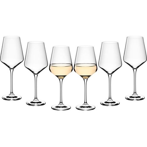 Verres à vin Verres à vin blanc Lot de 6 verres à vin blanc 450 ml Verre à vin en cristal Passe au lave-vaisselle Moderne (1/5)