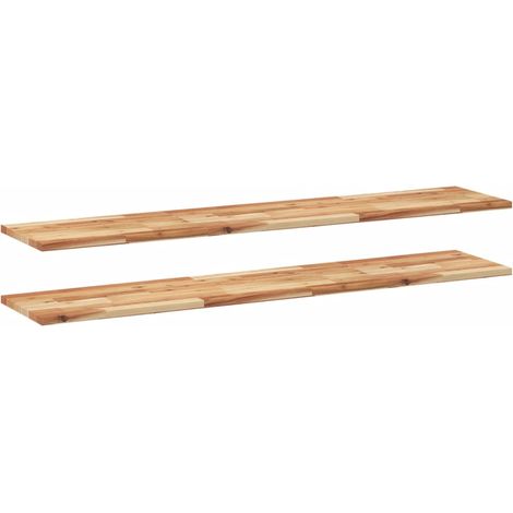 Étagères murales 2 pcs,Étagère flottante 140x30x2 cm acacia massif à l'huile CFW42904 (1/5)