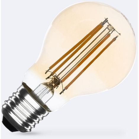 LED-Glühbirne Filament E27 8W 750 lm Dimmbar A60 Gold No Flicker 2700K Warmweiß