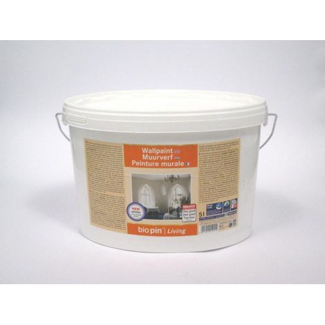 Peinture murale blanc mate BIOPIN pour murs et plafonds intérieurs - 5L
