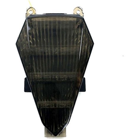 Feu arrière LED noir avec clignotant intégré, type panneau stop, pour moto Yamaha YZF R6 2008-2016 (1/5)