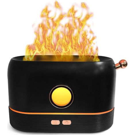 Aroma Diffuser for Essential Oils Color Changing Flame Air Humidifier(Black) (1/5)