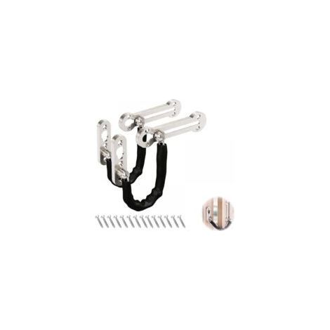 2PC Chaînes à Verrouillage de Sécurité Porte Anti-vol de Verrou de Chaîne d'acier Inoxydable Chaîne de Garde de Loquet de Porte Chaîne de Porte Verrou de Sécurité pour Famille Hôtel Appartement (1/5)