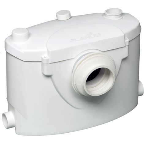 Planus - Sanibasic Trituratore WC 230 V Bianco Cassetta Trituratrice Con Attacchi E Tappi Di Chiusura (1/4)