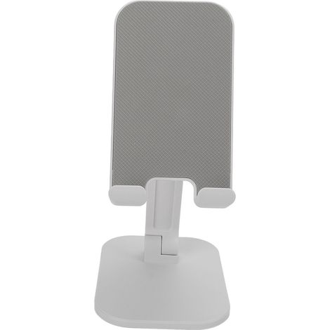 Support de bureau portable, mini, antidérapant, pliable, réglable en angle et en hauteur, pour téléphone et tablette (blanc).