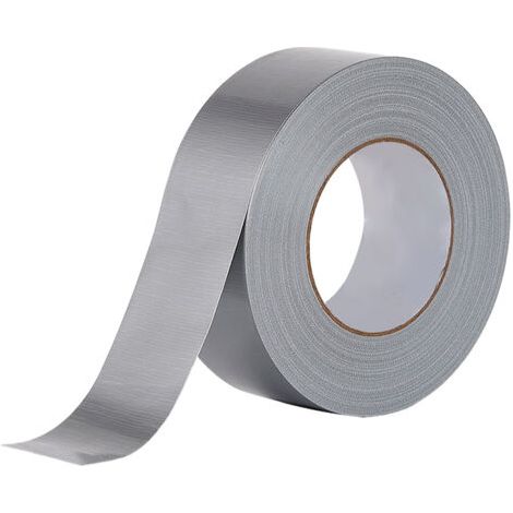 Ruban adhésif en tissu argenté, résistant, étanche, sans résidus, adhésif simple face pour système de canalisation, longueur 10m, largeur 60mm/2,4 pouces (1/5)