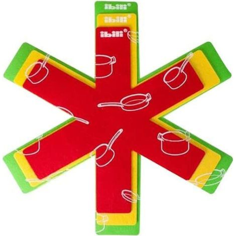 Ibili Protecteurs de poêles rouge lot de 3 (1/2)