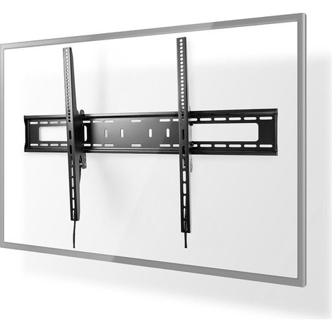 Support mural tv inclinable 60 100 poids maximal de lecran supporte 75kg inclinable 5 distance minimale au mur 85mm acier noir (1/5)
