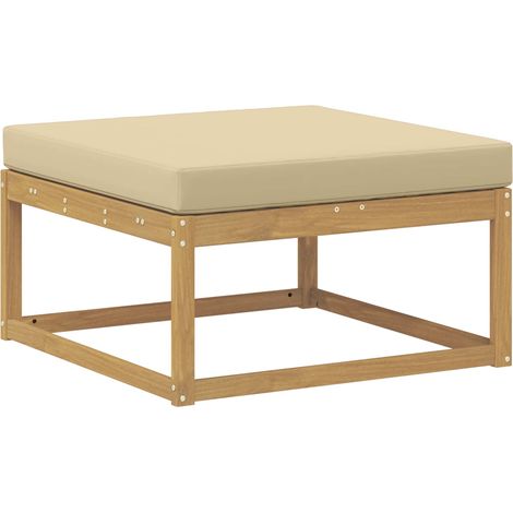 Outdoor-Fußhocker Polyester Weiß vidaXL