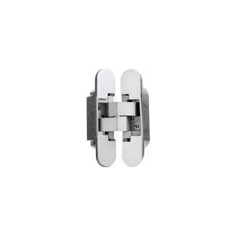 Charnière invisible pour porte, lot de 2 charnières invisibles pour portes lourdes, capacité de charge 35 kg, angle d'ouverture 180°, Zama (1/4)