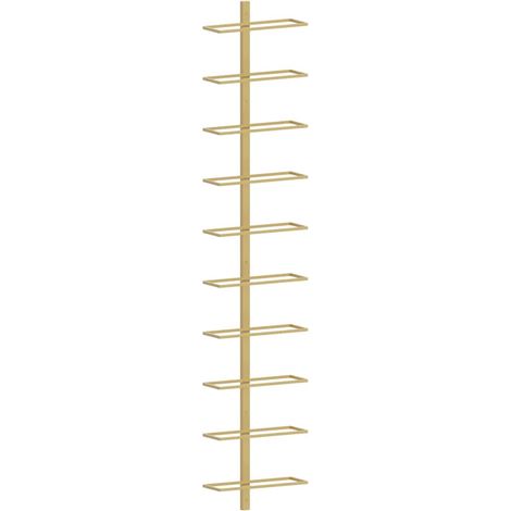 Maison Exclusive - Wand-Weinregal für 10 Flaschen Golden Metall (1/5)
