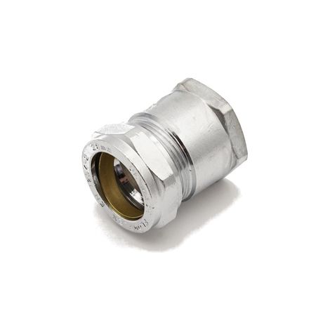 PrimaPlus Chrome Compression Adaptor 28mm x 1" Female Fitting (1/3)