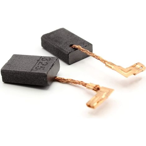 2 Pièces - Balai de charbon - Accessoire meuleuse - Haute résistance et faible étincelle - Pour outils Makita - Noir - 16x11x5mm (1/2)