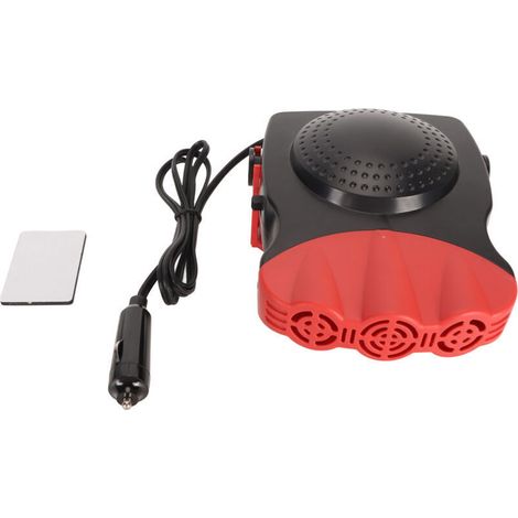 Chauffage de voiture rotatif à 360°, léger et portable, sûr et efficace, noir et rouge, désembueur d'allume-cigare, adapté aux camions (1/5)