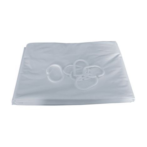 Tenda doccia 1800x900mm + 6 anelli in plastica (1/4)