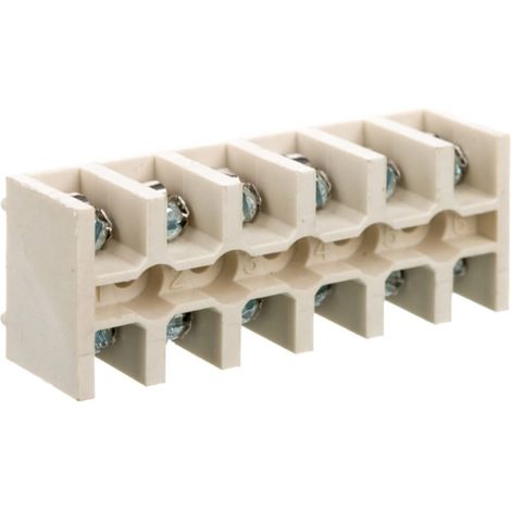 6-polige Klemmenleiste 4 mm² mit Schneidschutz LZ-B4/6 weiß A12-0C52