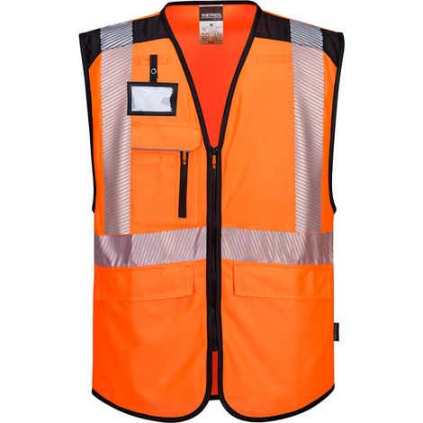 Gilet ad alta visibilità PW3 Executive (arancione/nero, S) (1/2)
