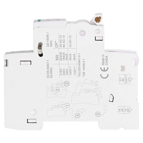 Accessoire de disjoncteur en nylon sur rail DIN ShuntRelease MX+OF DC110130V AC100415V