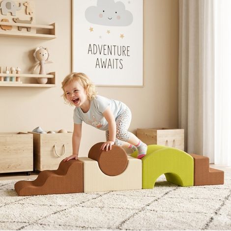 Juego infantil de espuma multicolor de 178 cm, modular y sin montaje (1/5)