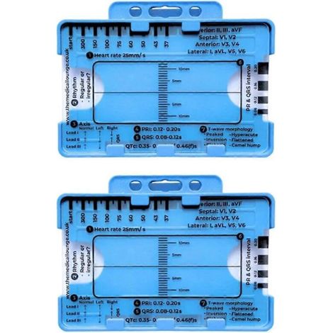 Règle ECG à 7 étapes (2 pièces), règle ECG à 7 étapes pour l'interprétation des ECG/EKG (1/5)