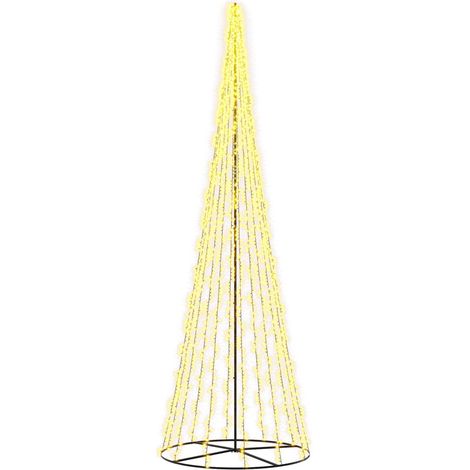 LED Christmas Tree 485 cm 3000 LEDs Warm White Steel Black vidaXL (1/5)
