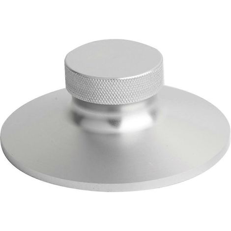 Stabilisateur de poids et de vibrations pour platine vinyle LP avec niveau intégré, couleur argent. (1/5)
