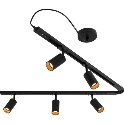 Litecraft Bexley Track Light Flexible Metal 1.8m Kit with 5 GU10 Heads - Black (1/5)