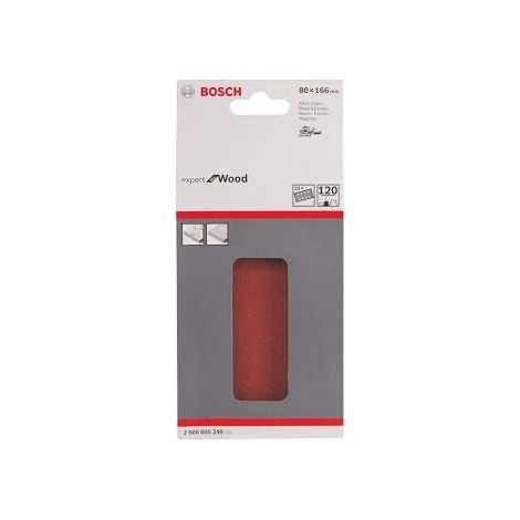2608605290 - Set 10 fogli abrasivi C430, P120,80mmx166mm, EXPER for LEGNO+VERNICE